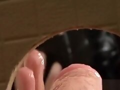 Sexy Babe Sucks And Copulates Big Fake Dick At Gloryhole