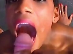 Отсос, Негры, Групповой секс, Сперма везде, Большие сиськи Skinny Black Girl Gets Extreme Bukkake