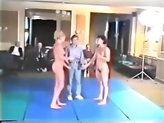 Nude Wrestling Blonde Vs Brunette
