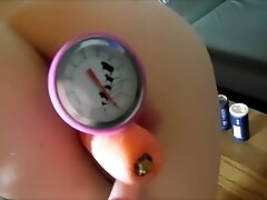 Busty Babe's Boredom Relief: A Glass Dildo Ride At Home - PornWorld