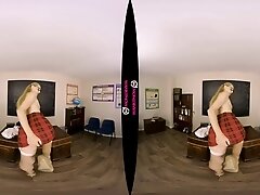 Bad Behaviour; British Blonde Teacher Solo Striptease