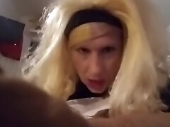 Crossdresser sissy Annette sucks and gets fucked