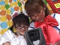 Subtitled Japanese cosplay virtual masturbation support