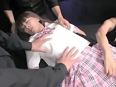 Crazy Japanese whore in Incredible Blowjob, Gangbang JAV scene