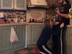 Old fat Step mom licks and fucks young girl