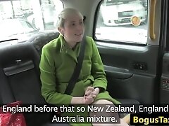 Taxi amateur taken for ride on cabbies cock