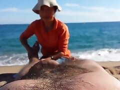Секс на пляже, Массаж, Публичный секс Double nude massage