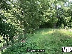 VIP4K. Sexy redhead Miss Olivia showed her red lingerie and fucked in public in front of her BF