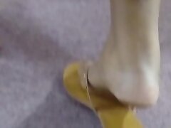 My Friend Candid Beautiful Ebony Feet at Church 3