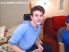 3 str8 guys flashing on webcam
