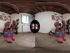 Janelle Dressed In A Cosplay Chinese Costume With Anal Dick In Nude Stockings; Busty Ebony Babe Leg And Foot Fetish Vr