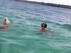 Goes Out Skinny Dipping With New Girlfriend And Teaches Her To Get Throatpies - Heather Deep