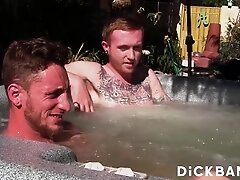 Tattooed Gay Corey Gunz And Dom Ty Jerks Off Outdoors