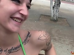 Hot tattooed brunette - crazy POV sex video