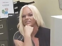 Sweet Holly gets barebacked in the office.