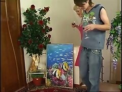 Семяизвержение, Хардкор, Мамки в соку, Русское порно Mature Russian Emilia gets boned from behind
